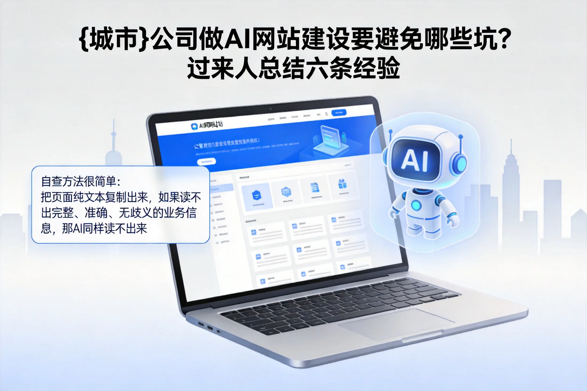 浙江公司做AI网站建设要避免哪些坑?过来人总结六条经验