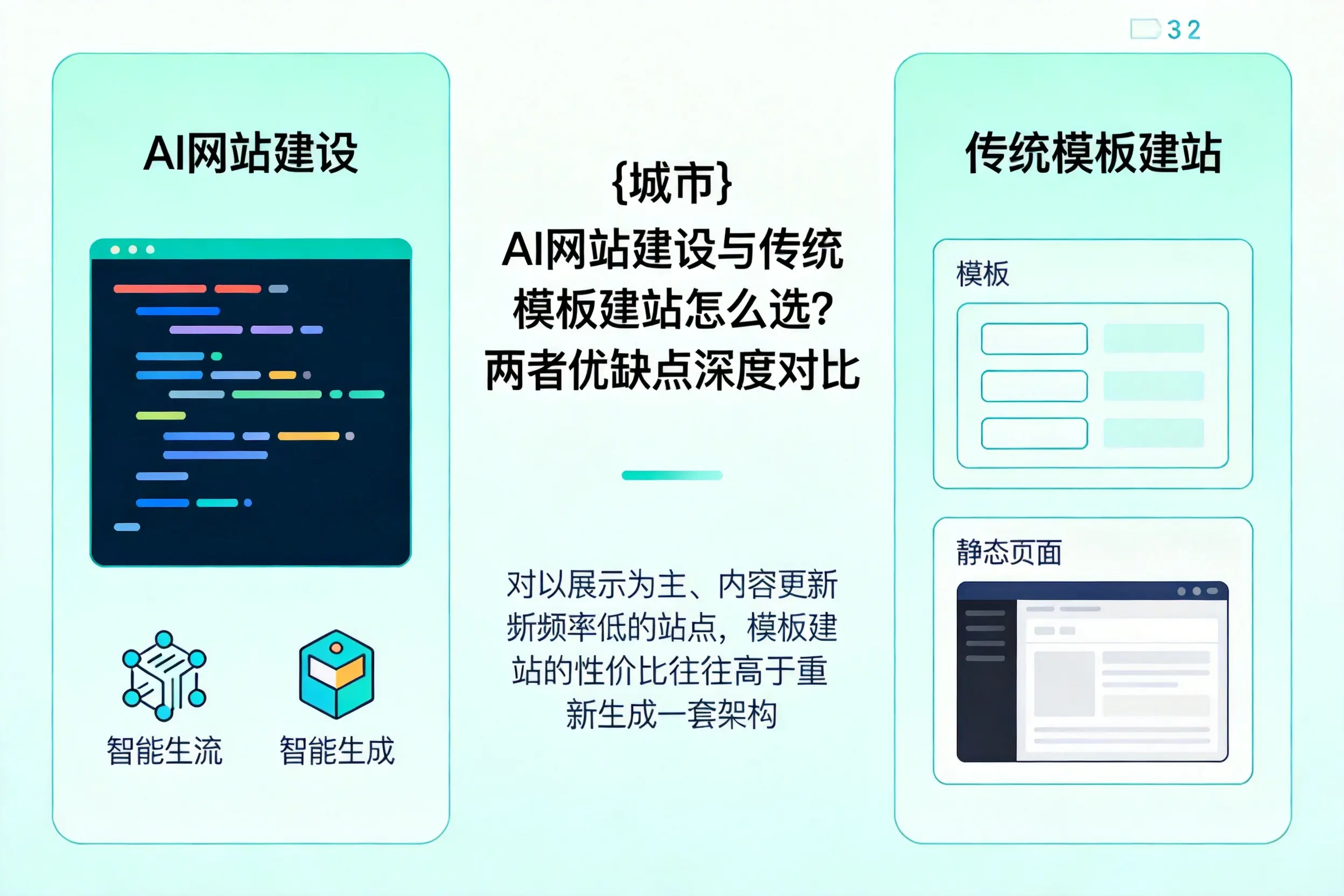 浙江AI网站建设与传统模板建站怎么选?两者优缺点深度对比