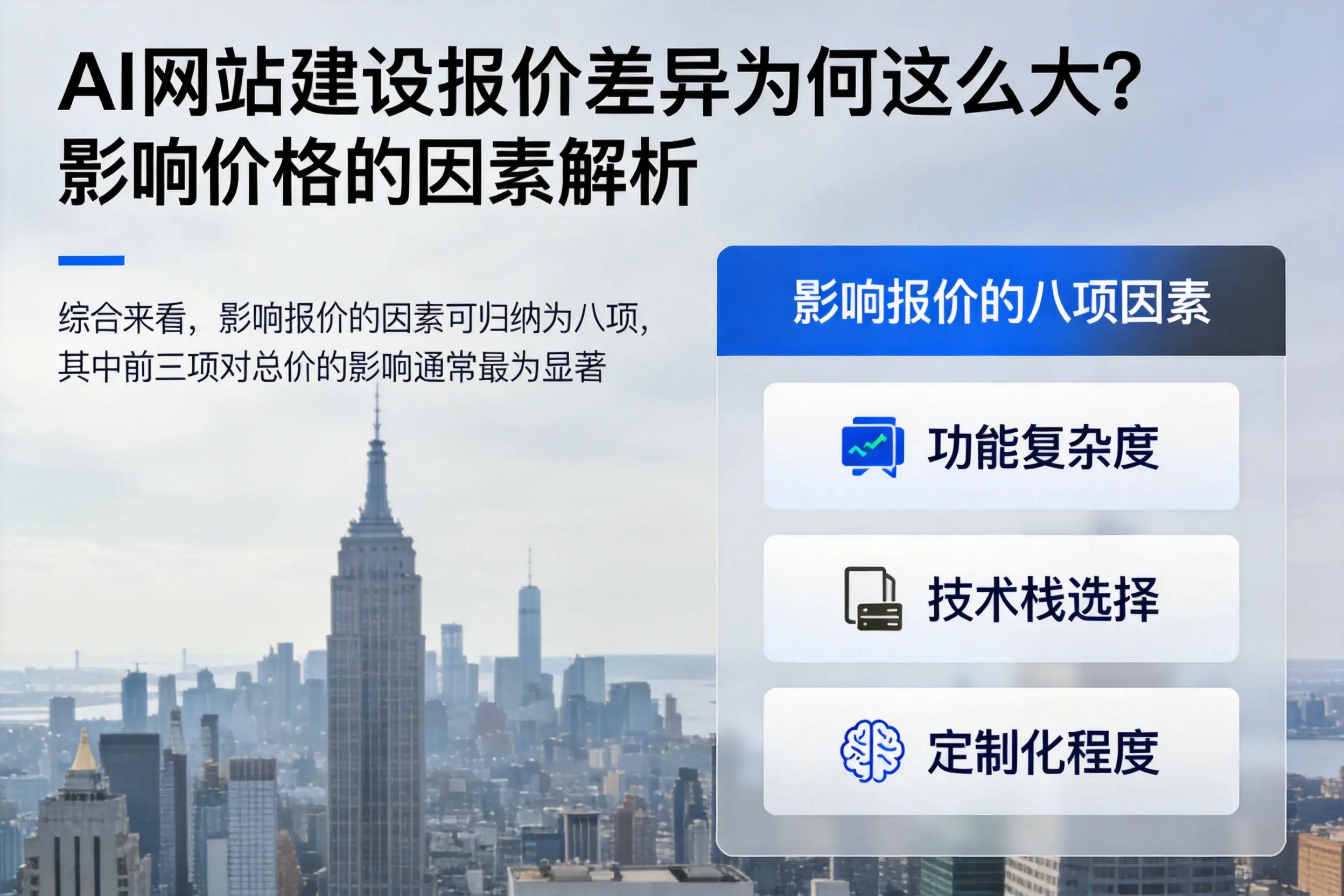 浙江AI网站建设报价差异为何这么大?影响价格的因素解析