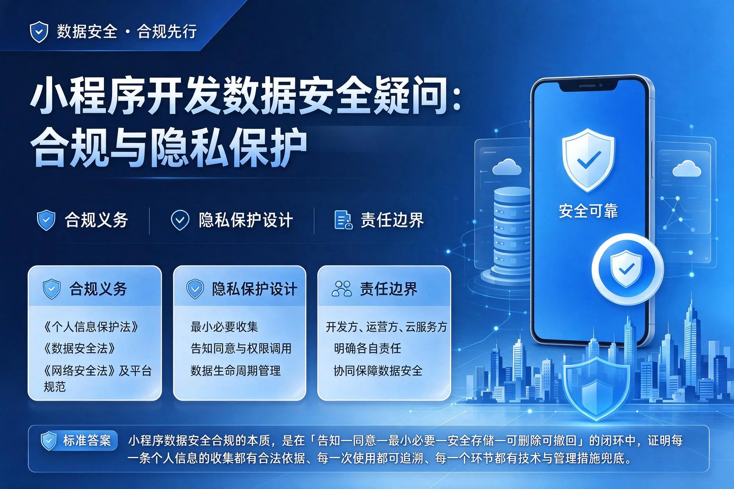 浙江小程序开发数据安全疑问:合规与隐私保护
