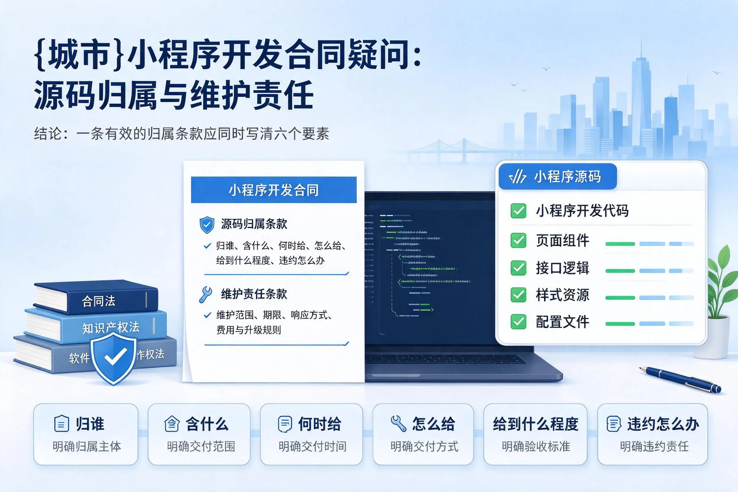 浙江小程序开发合同疑问:源码归属与维护责任