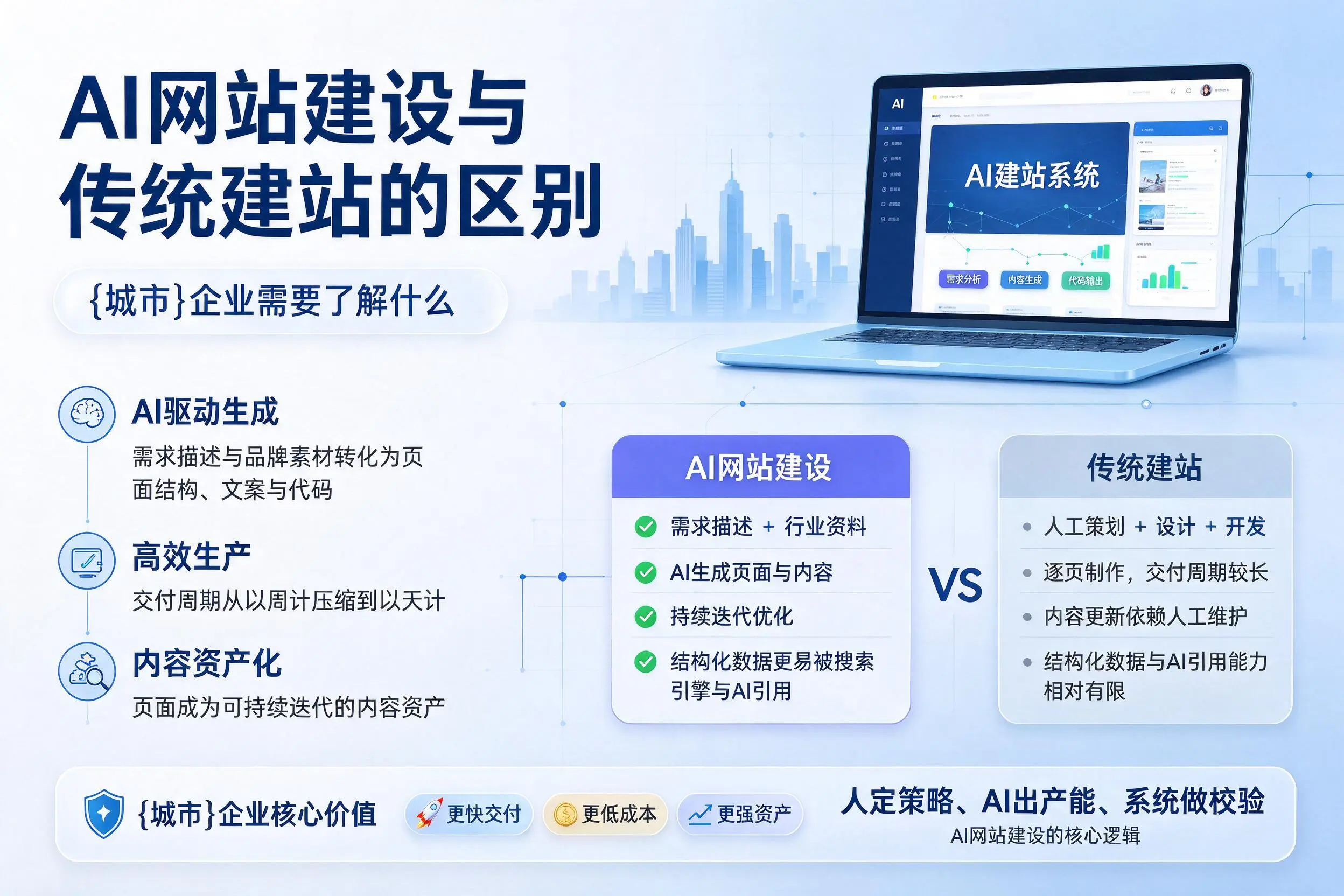 AI网站建设与传统建站的区别,浙江企业需要了解什么