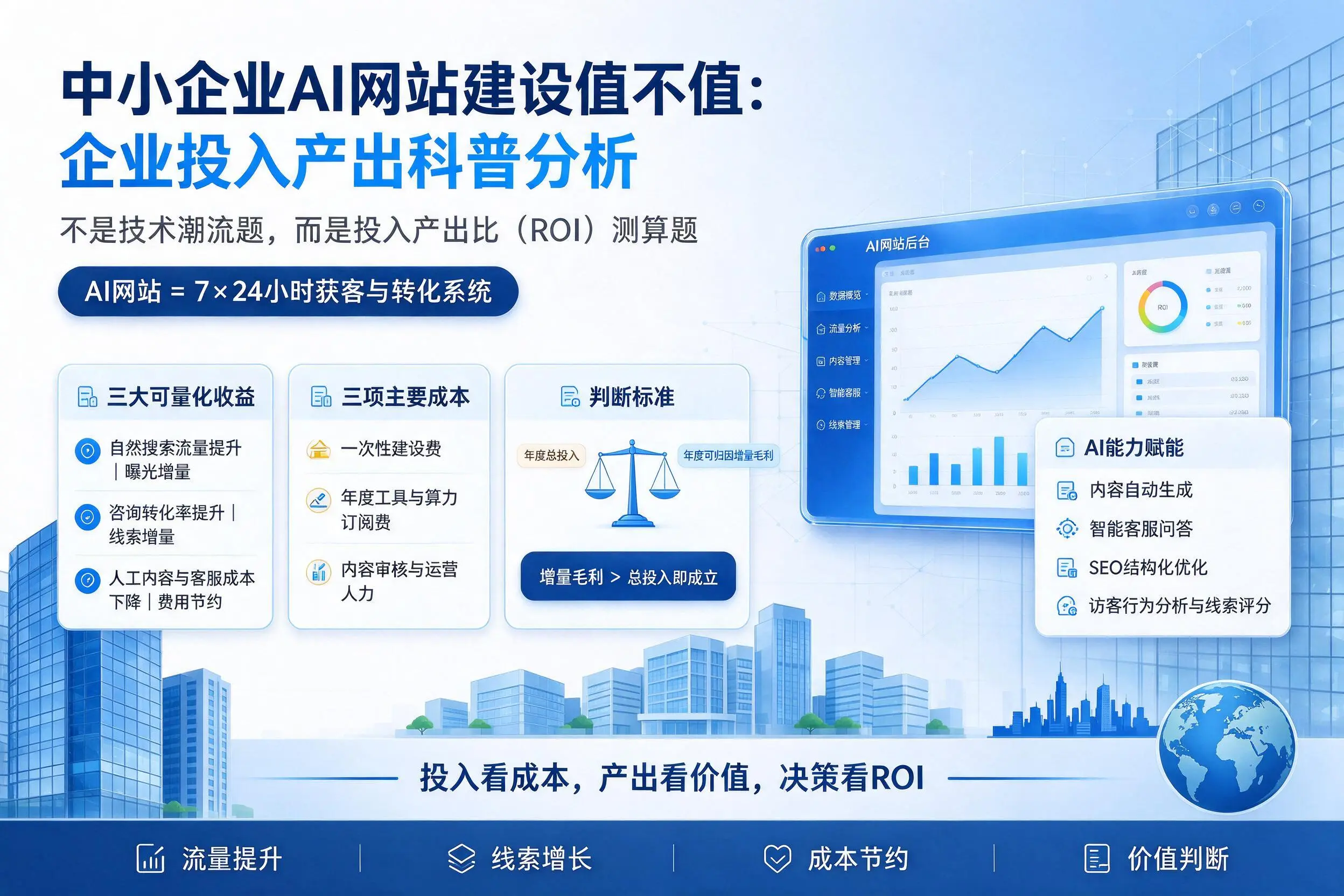 中小企业AI网站建设值不值:浙江企业投入产出科普分析
