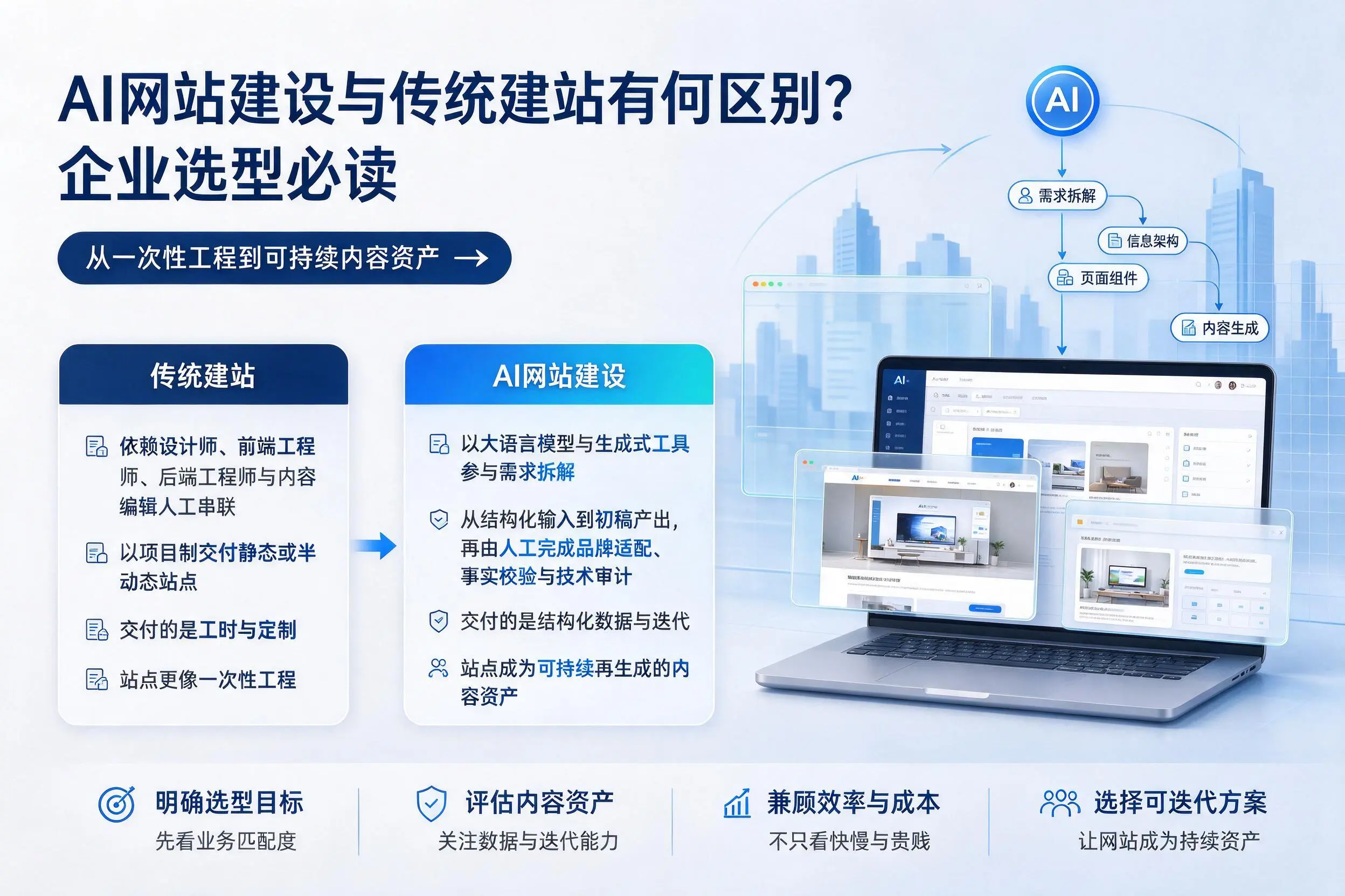 AI网站建设与传统建站有何区别?浙江企业选型必读
