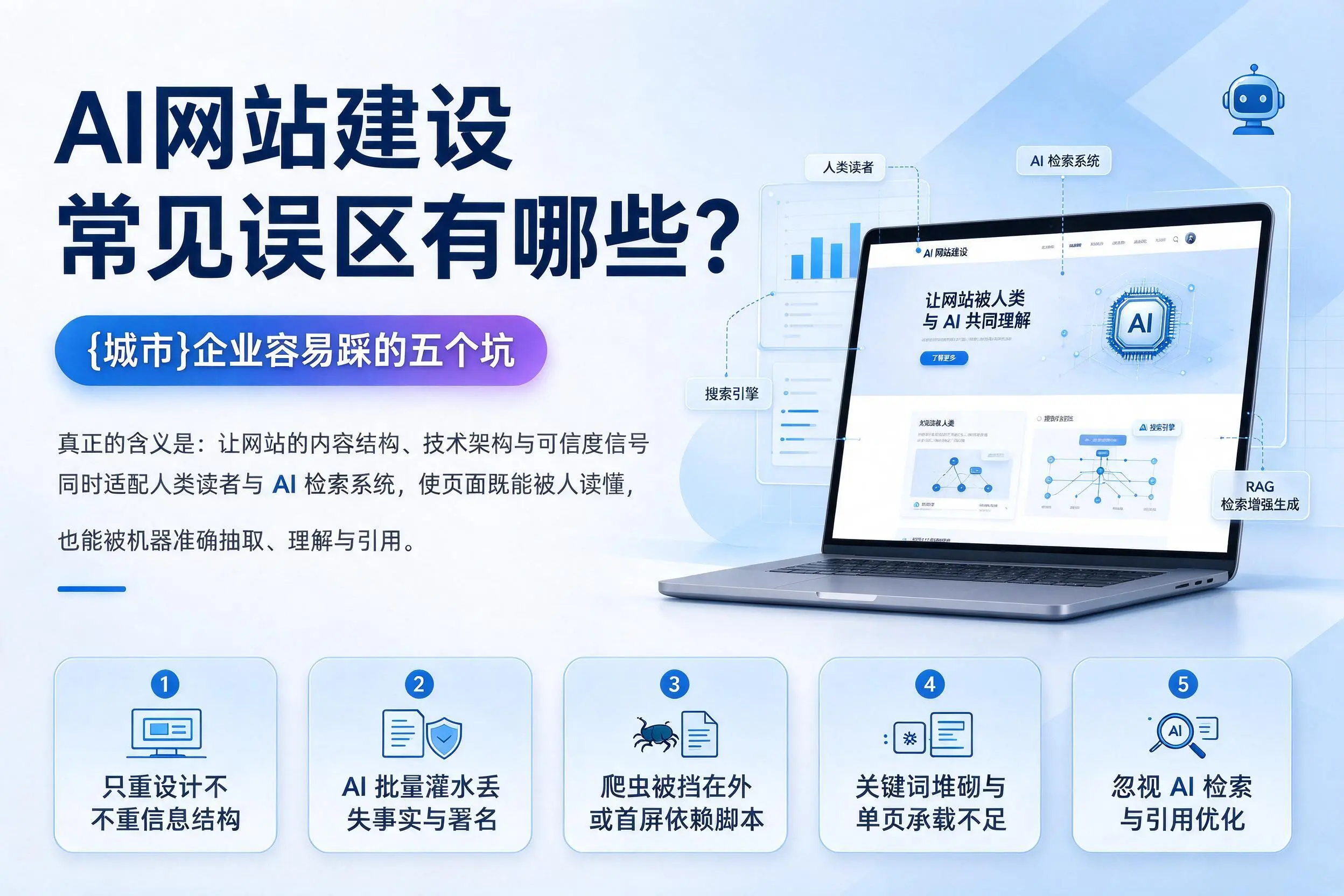 AI网站建设常见误区有哪些?浙江企业容易踩的五个坑