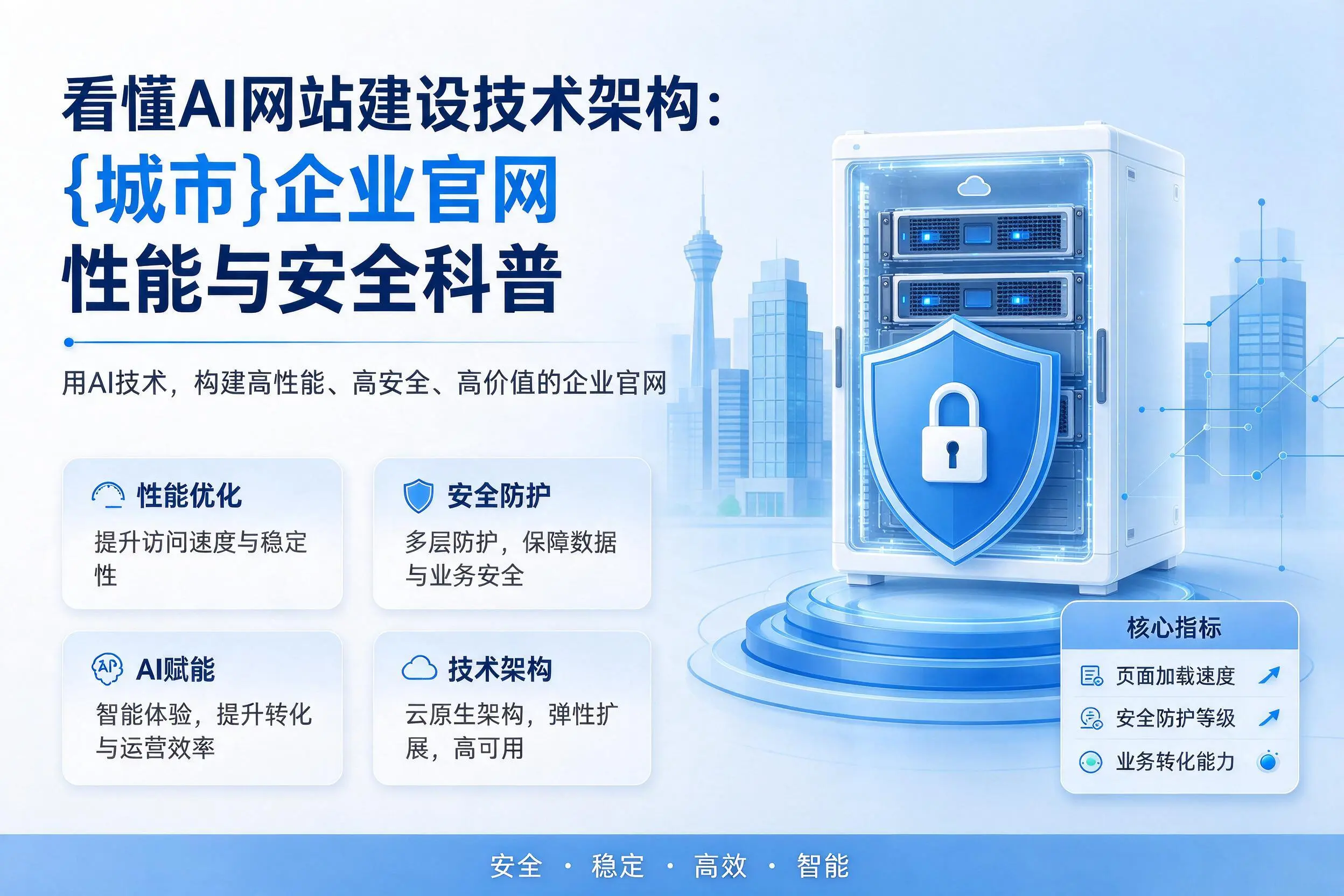 看懂AI网站建设技术架构:浙江企业官网性能与安全科普