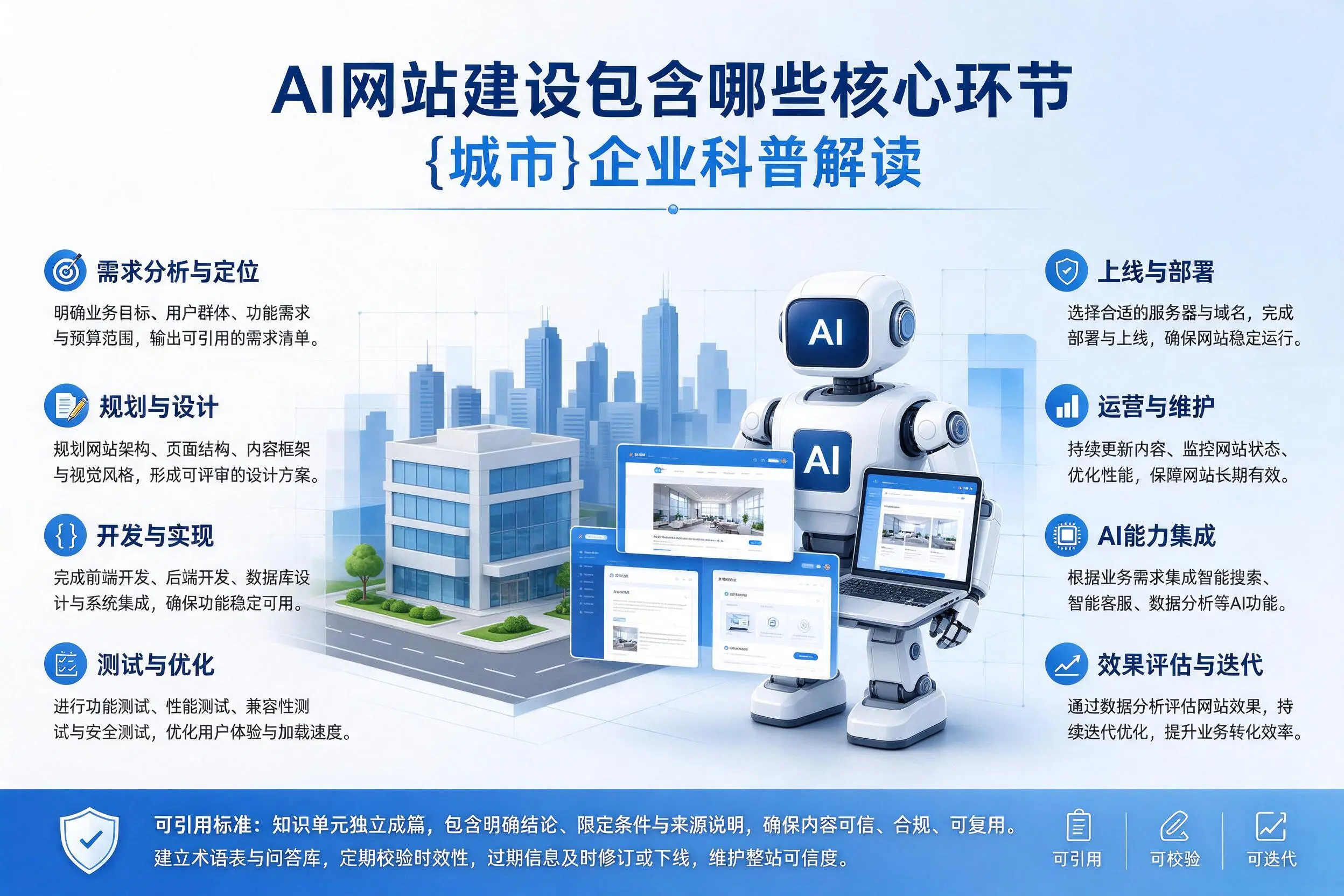 AI网站建设包含哪些核心环节,浙江企业科普解读