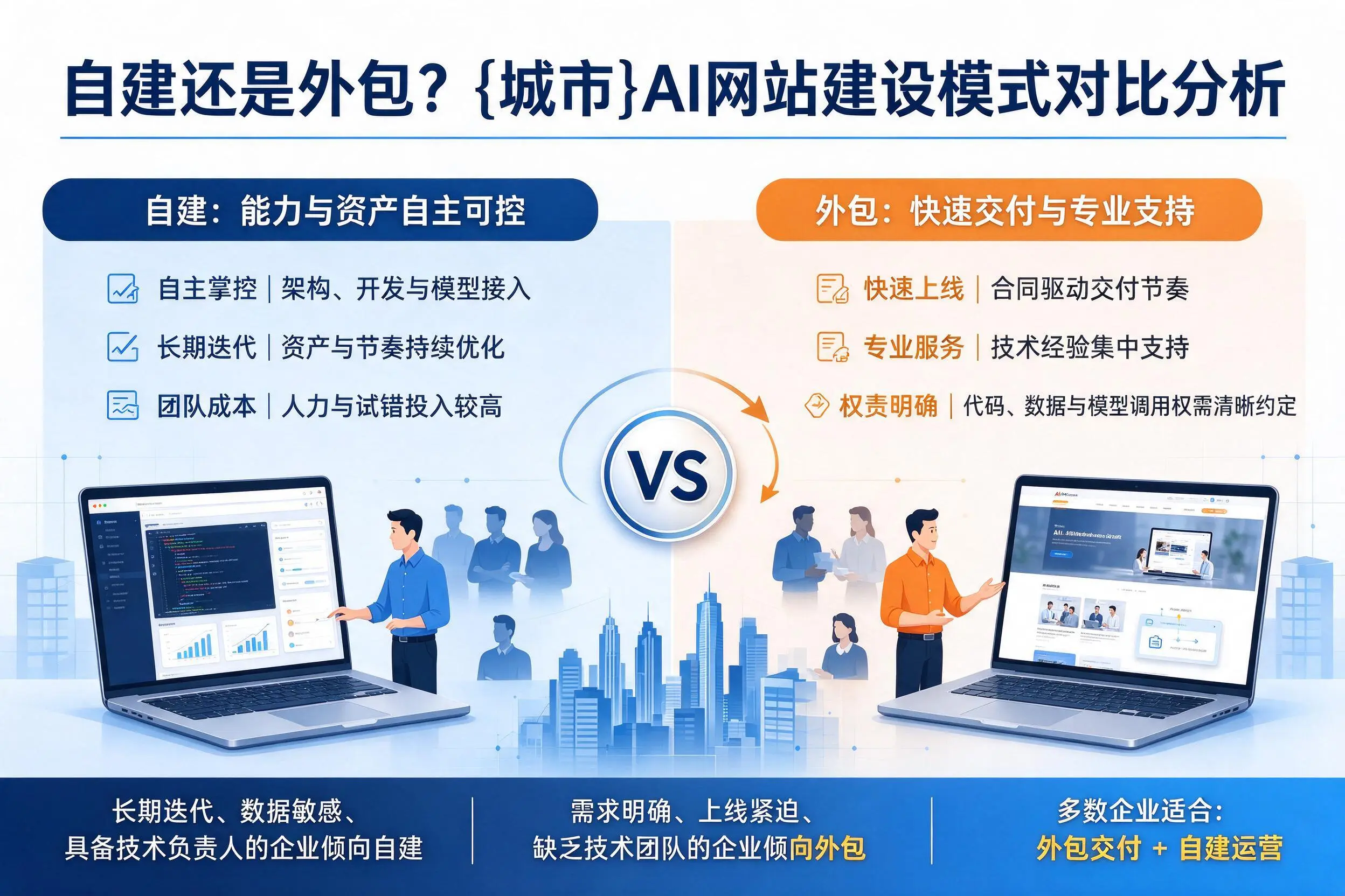 自建还是外包？浙江AI网站建设模式对比分析