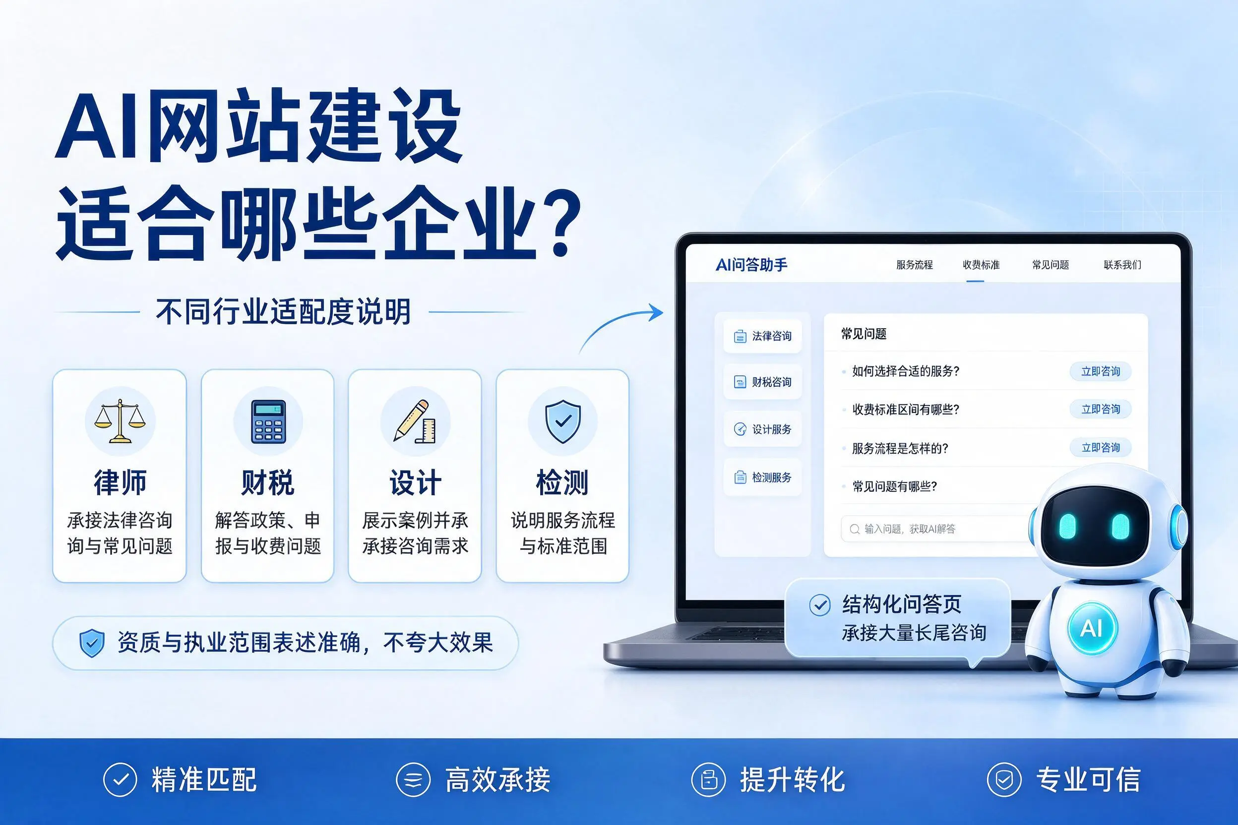 AI网站建设适合哪些企业？浙江不同行业适配度说明